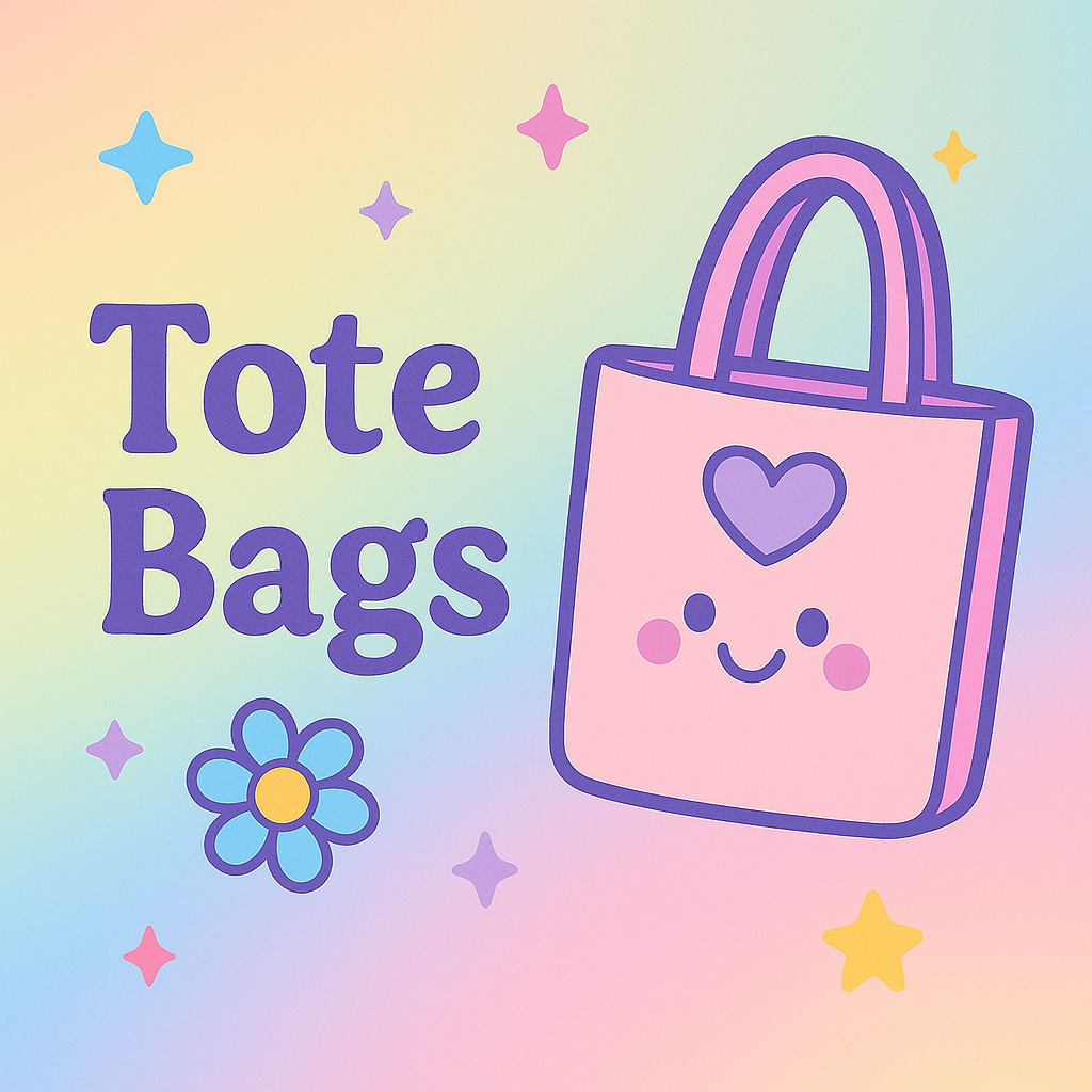 Mini and Me Set Matching Tote Bags - Mom, Grandma or Auntie Edition