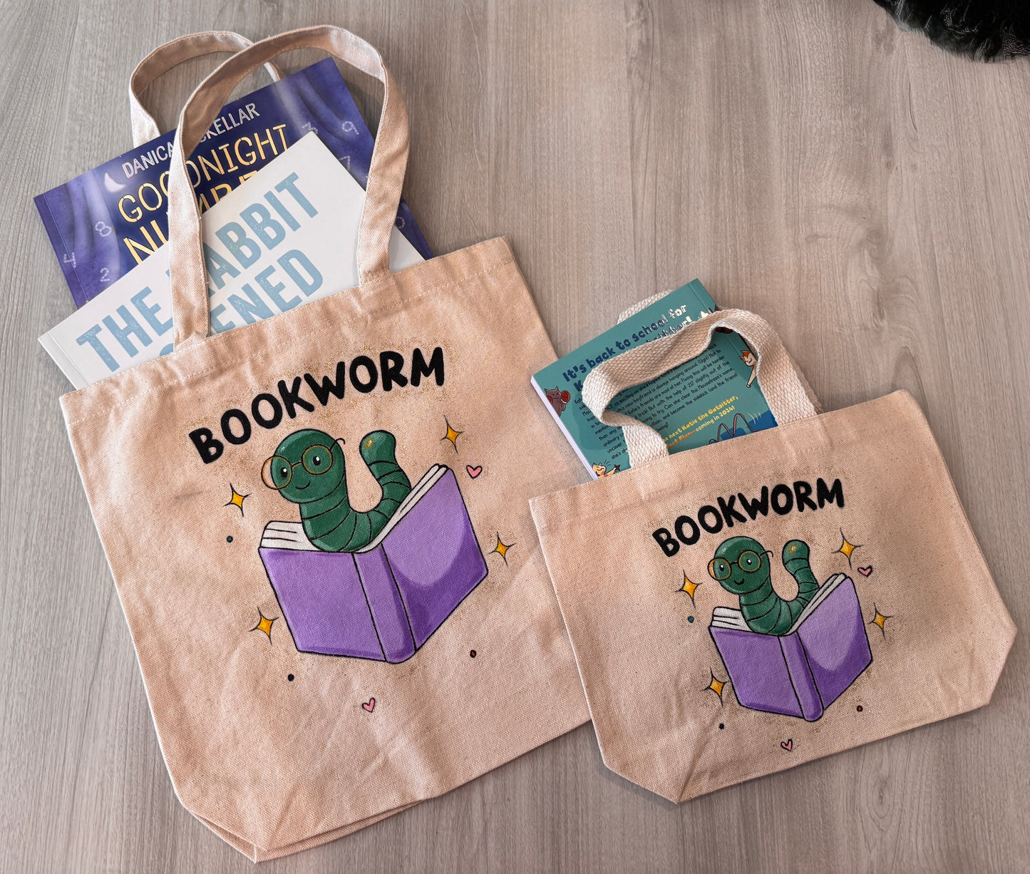 Mini and Me Set Matching Tote Bags - Mom, Grandma or Auntie Edition